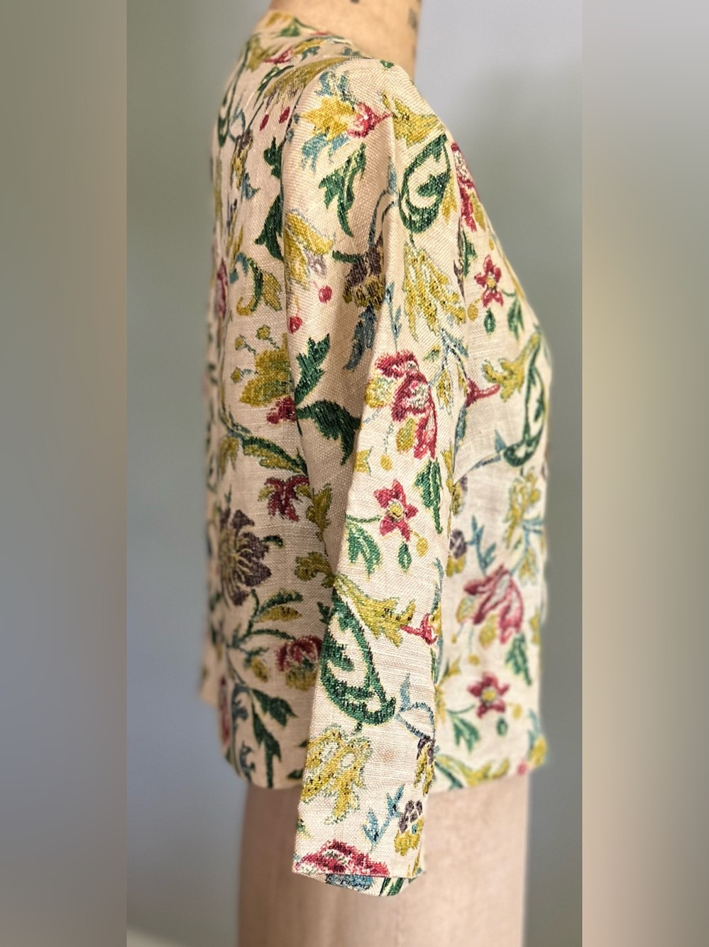 John Meyer of Norwich Vintage Floral Button Front Jacket - Picture 4 of 9